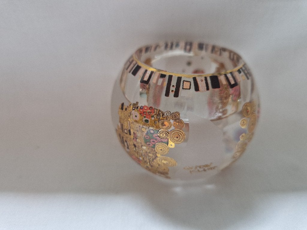 Waxinelichthouder Goebel Artis Orbis "Der Kuss",Gustav Klimt, Ophalen of Verzenden, Zo goed als nieuw, Waxinelichthouder