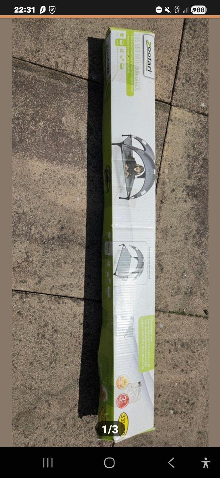 Zoofari hondenbed met zonnescherm, Ophalen, Nieuw