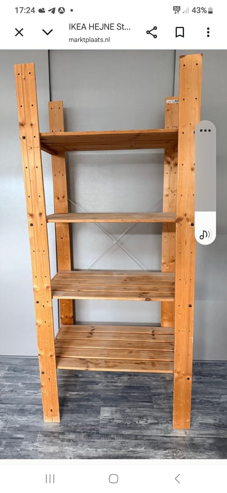 Gorm stellingkast Ikea, Ophalen, Gebruikt