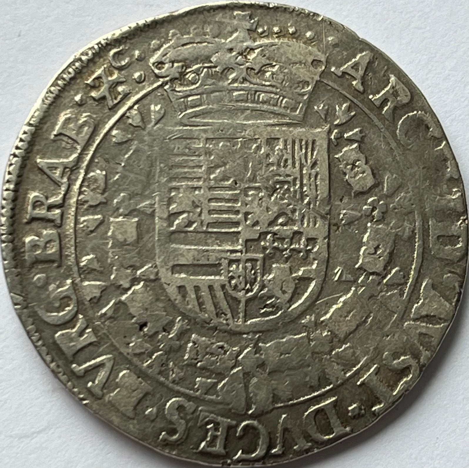 Hertogdom Brabant schaarse zilveren patagon zonder jaartal, Postzegels en Munten, Vóór koninkrijk, Zilver, Losse munt, Overige waardes