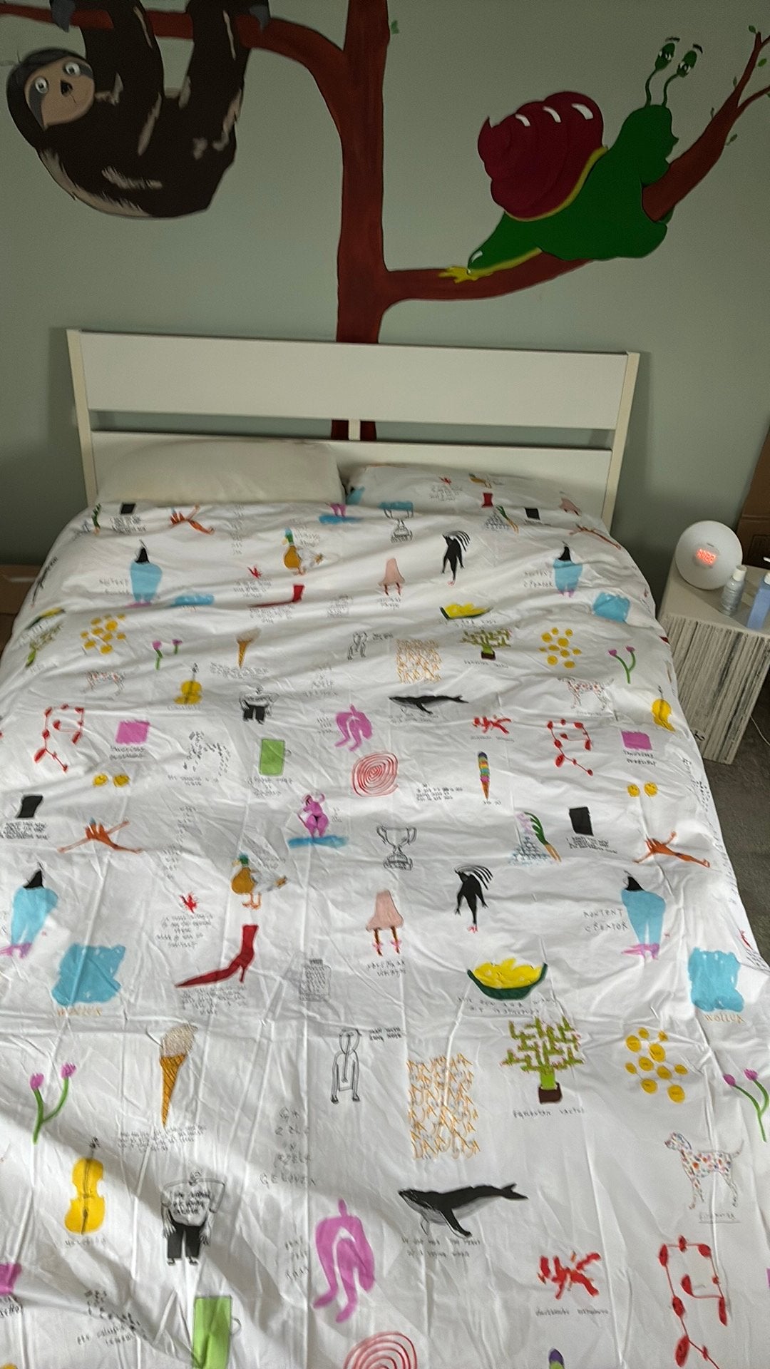 Wit bed ikea trysil 140 bij 200 met 6 lades, Ophalen, Gebruikt, Tweepersoons