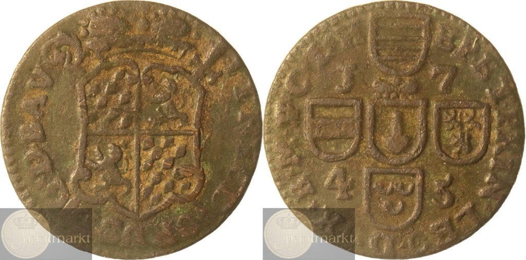 Luik - Liard 1745 'Johan Theodoor van Beieren' - VARIANT C, Ophalen of Verzenden, Koningin Beatrix, Euro's, Losse munt