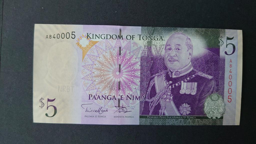 ** Tonga 5 pa'anga 2009 UNC p39b **, Ophalen of Verzenden, Los biljet