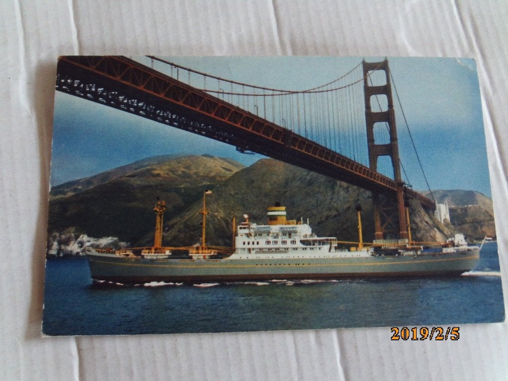ansichtkaart schip dinteldyk, Ophalen of Verzenden, 1940 tot 1960, Gelopen, Voertuig
