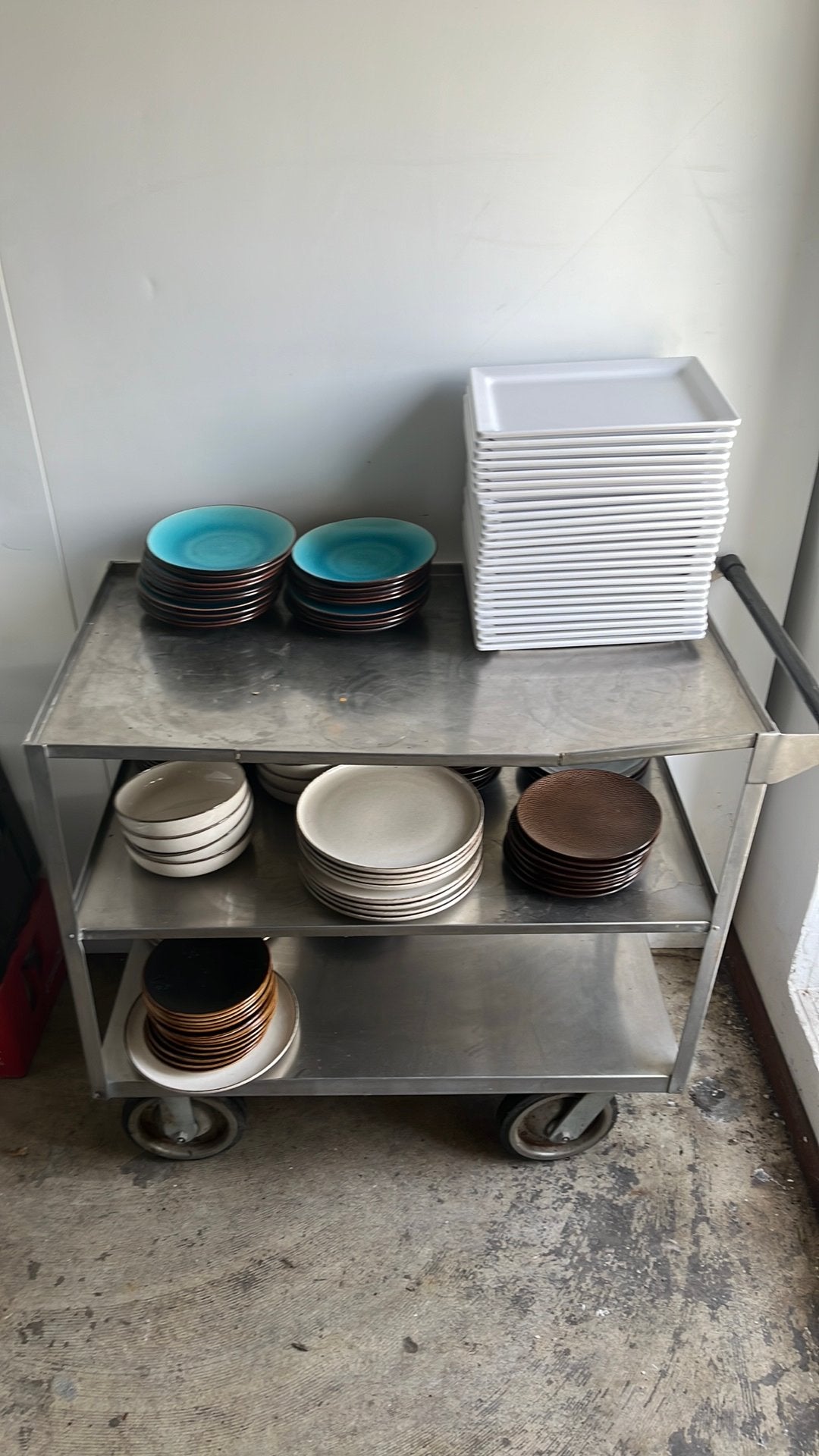Rvs keuken serveer Trolley, Ophalen, Minder dan 50 cm, Zo goed als nieuw, Minder dan 100 cm