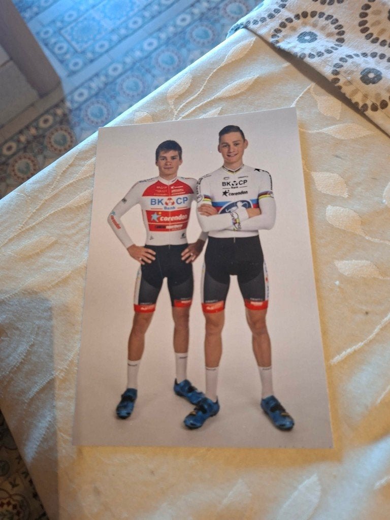 Foto (Repro) Mathieu en David Van der Poel / BKCP, Verzenden, Zo goed als nieuw, Overige sporten, Poster, Plaatje of Sticker