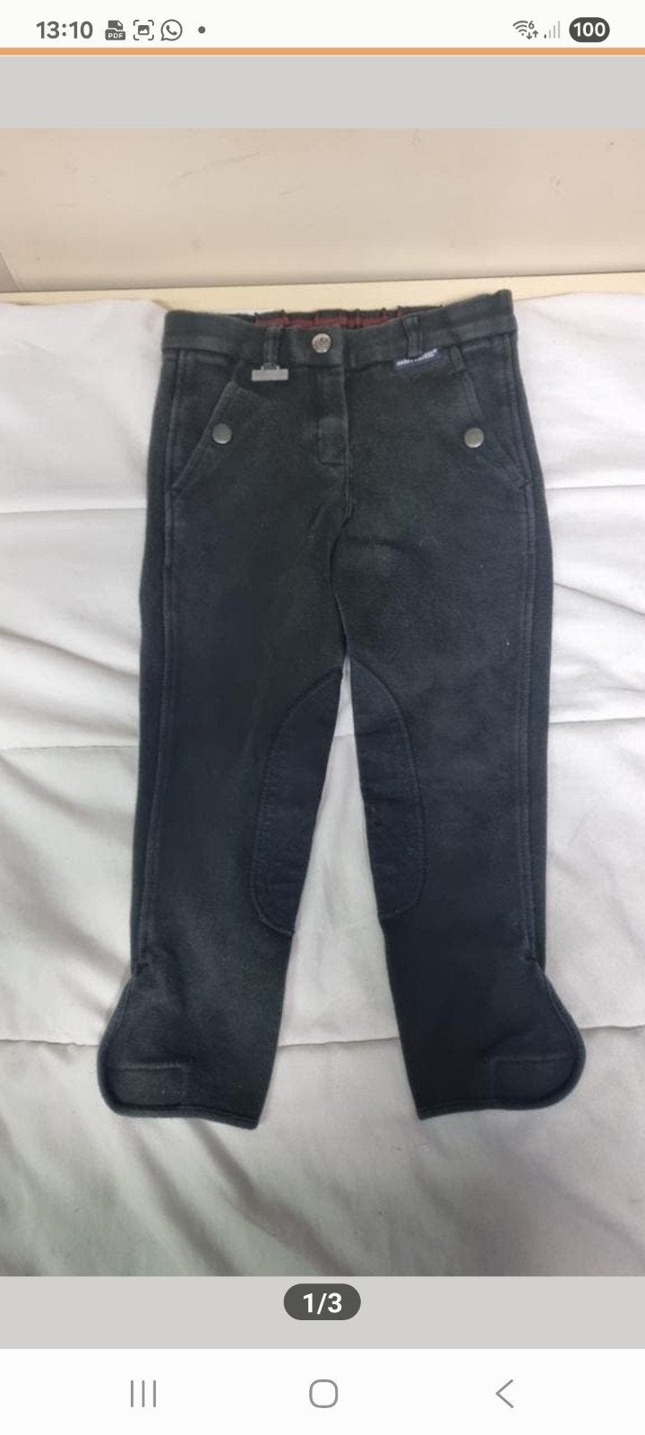Gedragen paardrijbroek.maat 116, Dieren en Toebehoren, Paardrijkleding, Ophalen, Gebruikt, Kinderen, Onderkleding