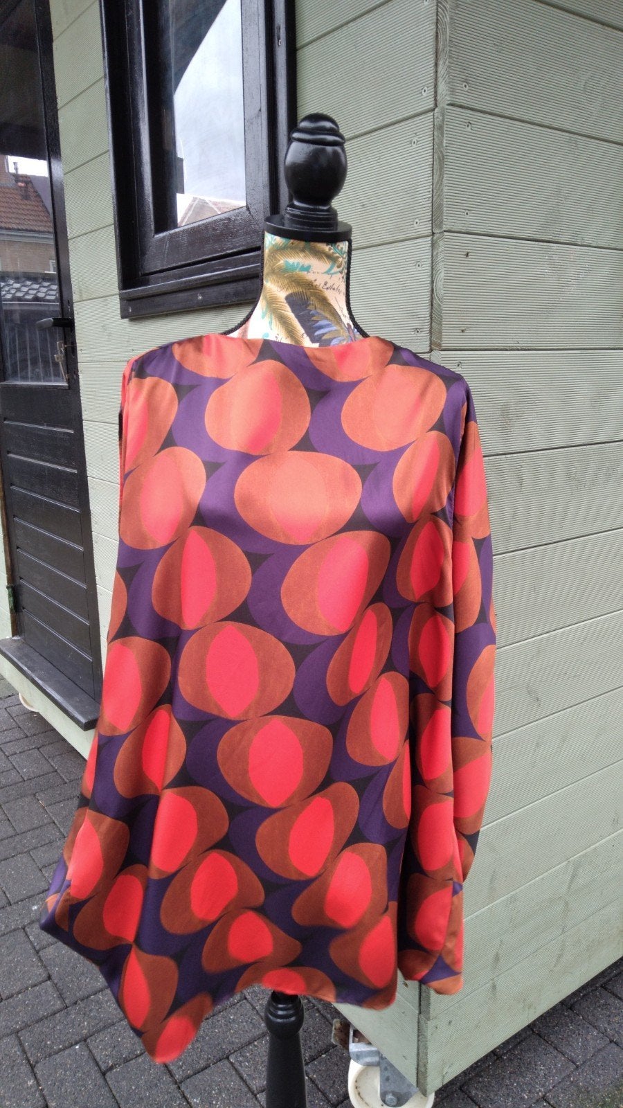 Zara jurk met print multicolor satijn M/L, Kleding | Dames, Jurken, Maat 38/40 (M), Overige kleuren, Verzenden, Zara