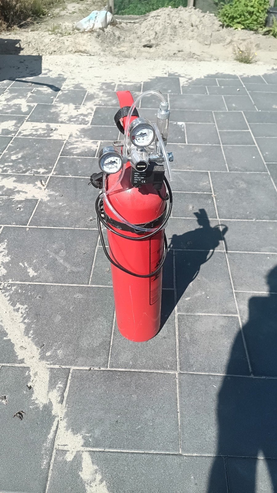 co2 fles brandblusser 5kg  met drukregelaar en magneetklep, Dieren en Toebehoren, Ophalen, Gebruikt