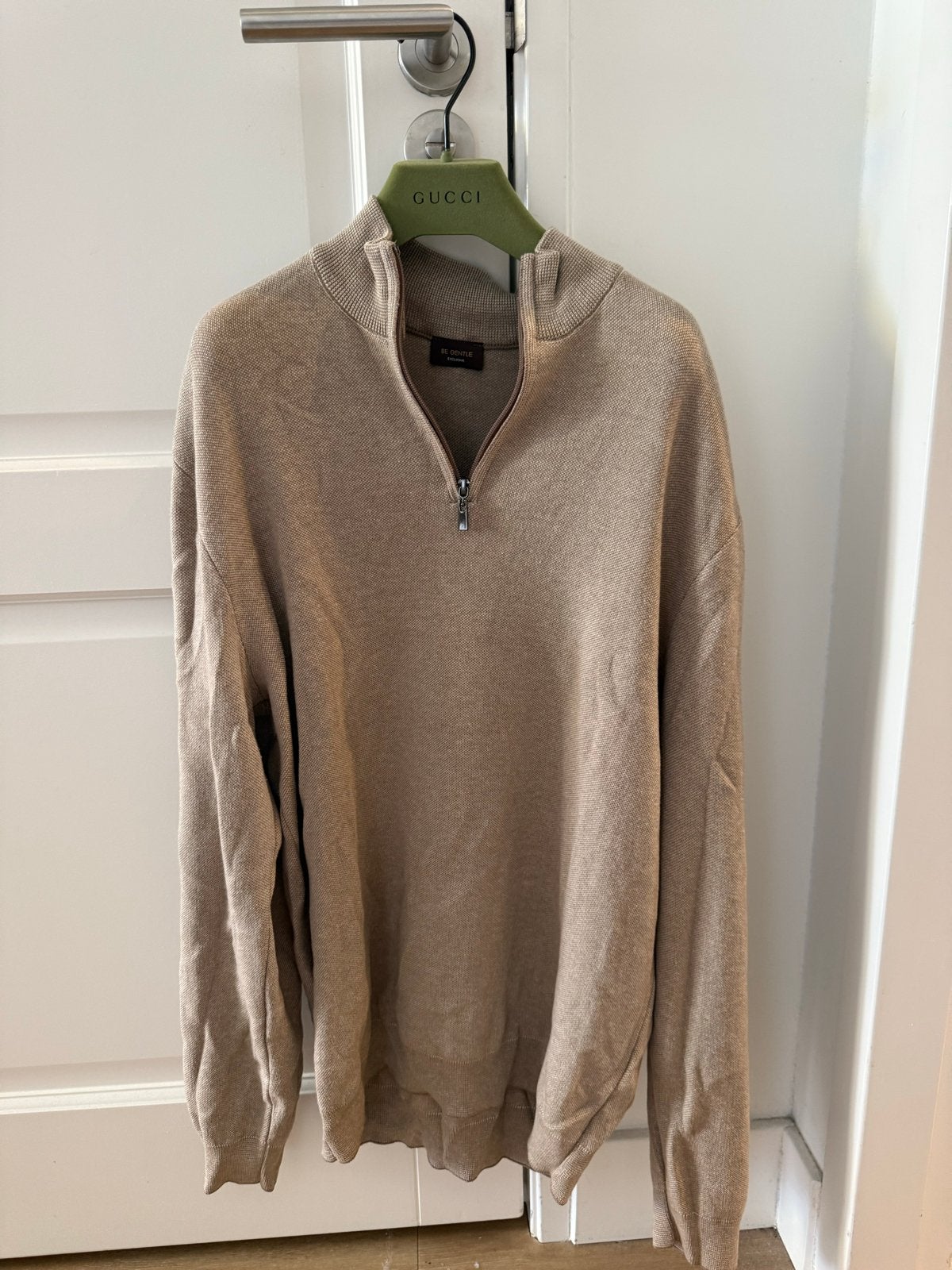 Beige Zipper Trui - Maat XL, Ophalen of Verzenden, Gedragen, Maat 56/58 (XL), Beige