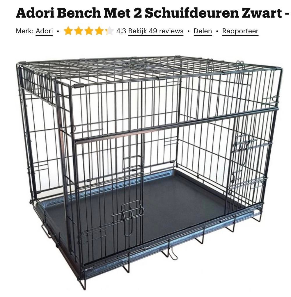 Adori Bench 107 x 71 x 79 incl hoes, Dieren en Toebehoren, Hondenbenches, Ophalen, Gebruikt