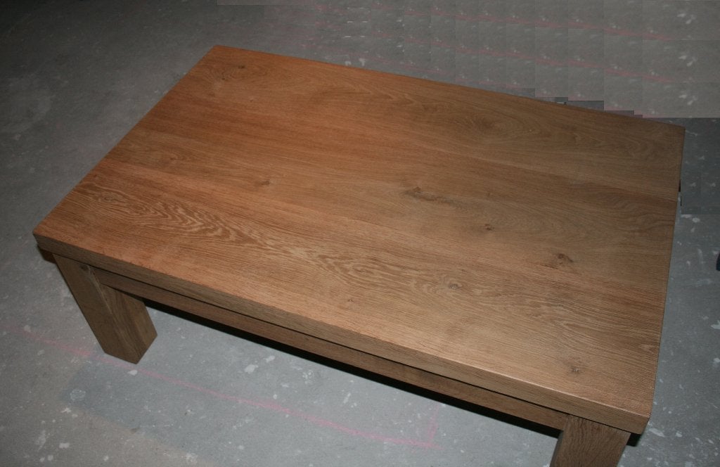 Gebakken Eiken Salontafel met Lade LxBxH 110 x 70 x 40,5 cm, Ophalen, 100 tot 150 cm, Klassieke Gebakken Eiken Salontafel met Lade