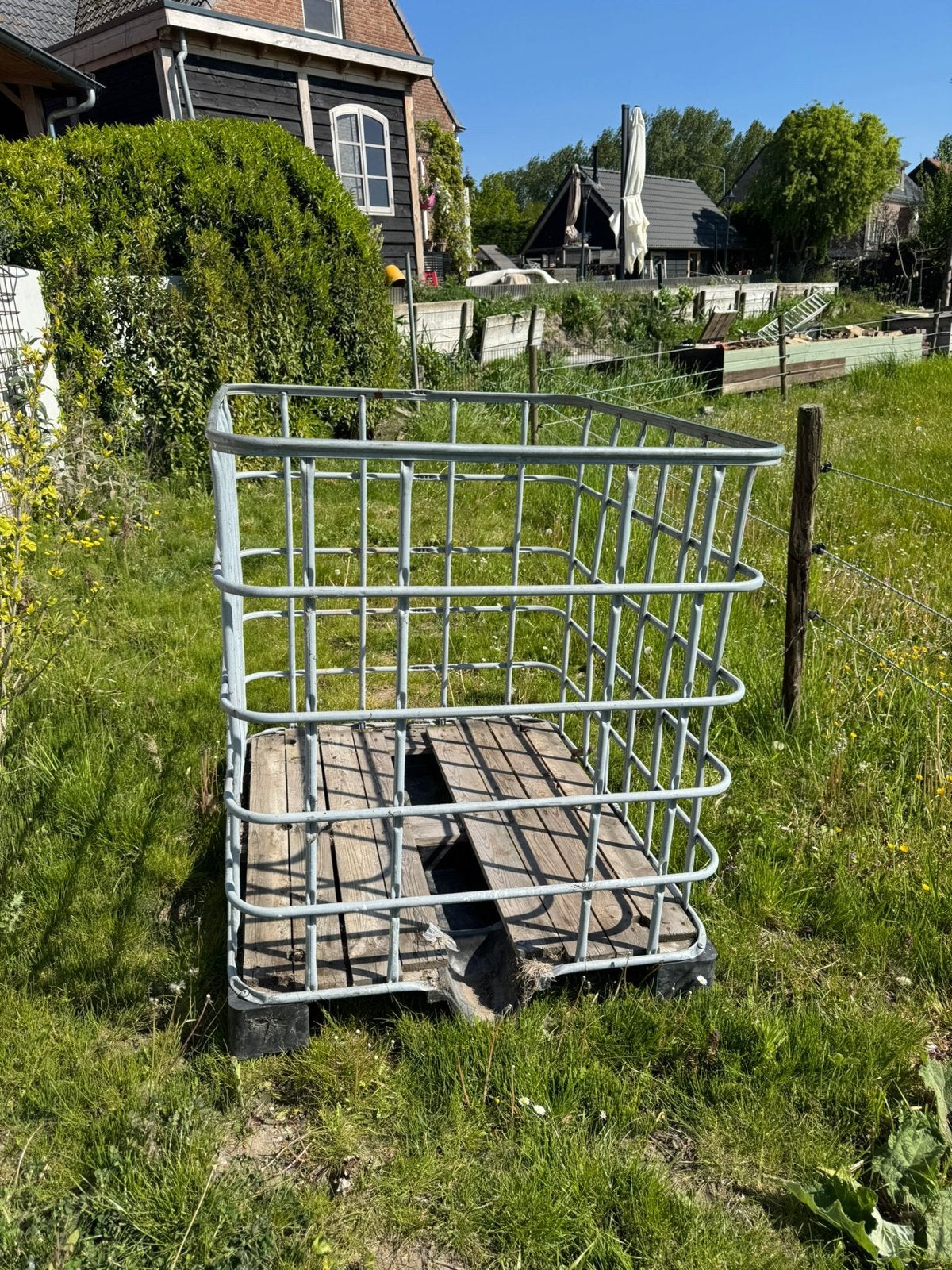 IBC-container kooi - ideaal voor compost of opslag, Ophalen, Gebruikt