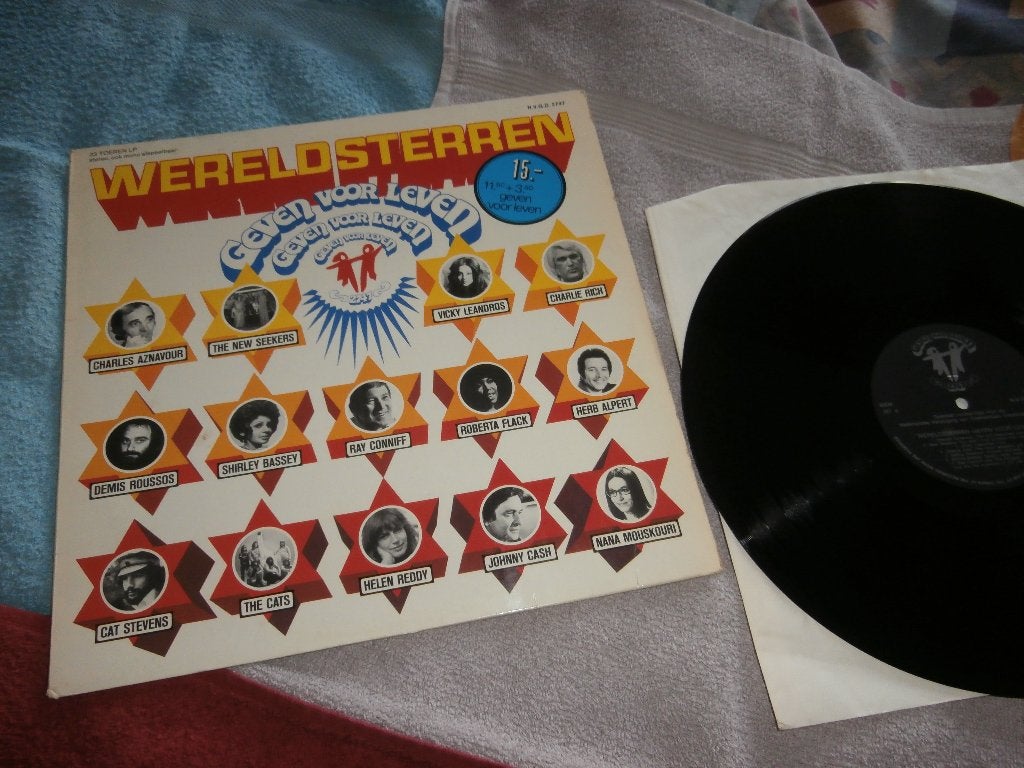 LP - Wereldsterren Geven Voor Leven - Various Artists., LP, Zo goed als nieuw, Pop, 12 inch