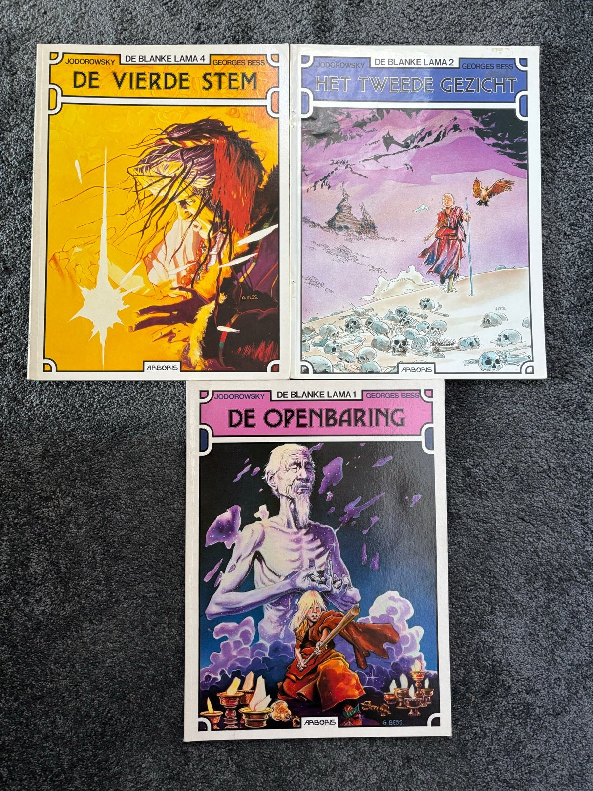 De Blanke Lama - Deel 1, 2 en 4 (Jodorowsky & Bess), Boeken, Meerdere stripboeken, Ophalen of Verzenden