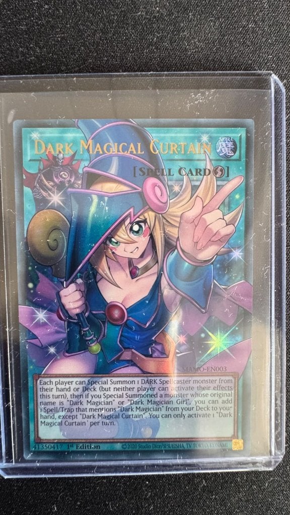 Dark Magical Curtain - Yu-Gi-Oh! - MAMO-EN003, Ophalen of Verzenden, Zo goed als nieuw, Losse kaart, Foil