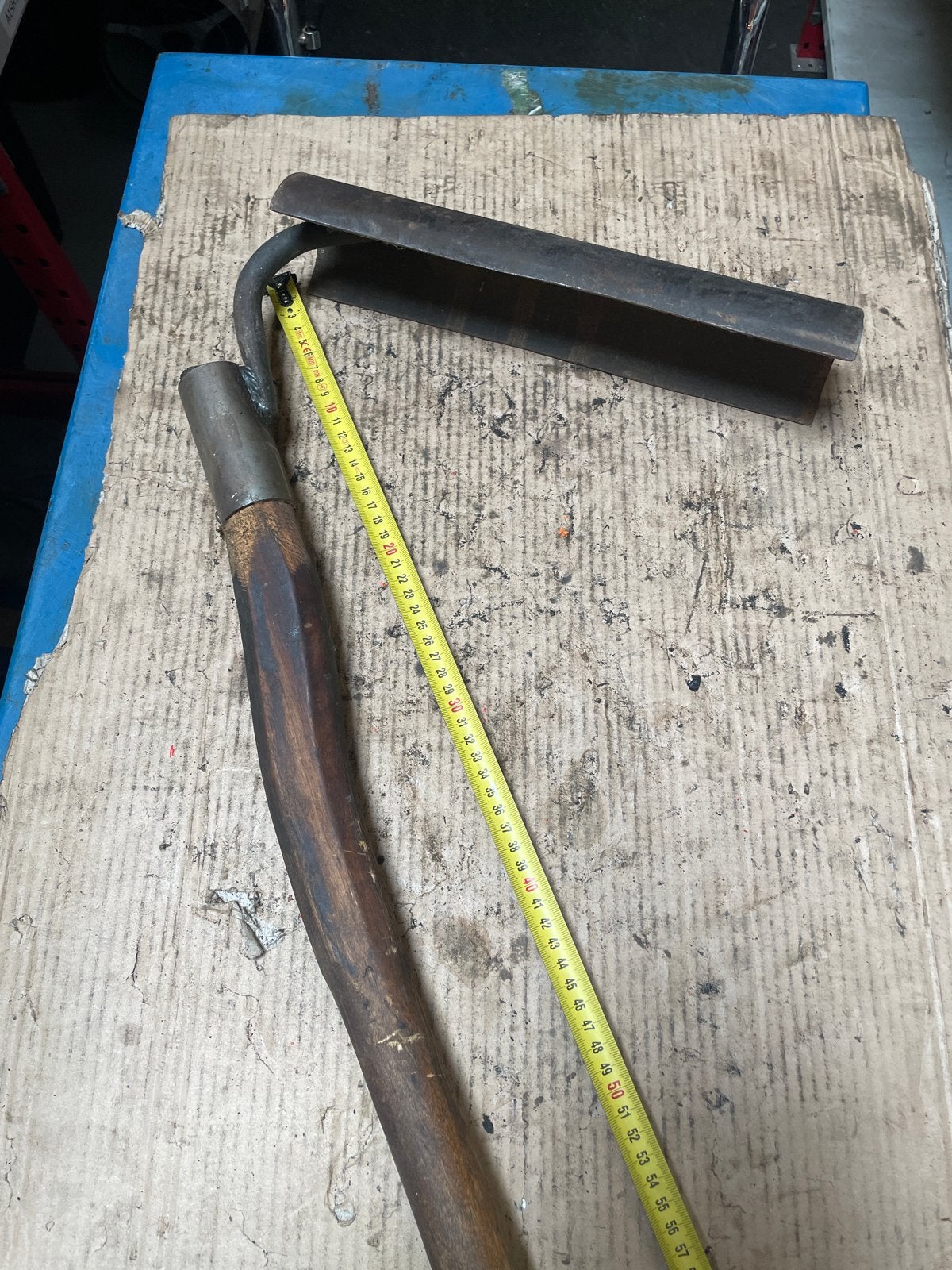 Oude schoffel met houten steel - tuingereedschap, Ophalen, Gebruikt