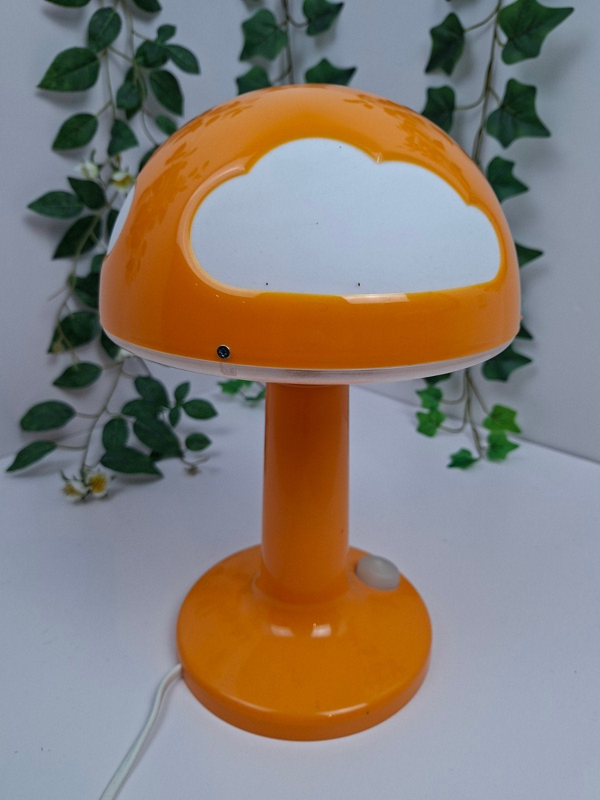 Vintage IKEA wolkenlamp oranje - tafellamp, Kunststof, Gebruikt, Vintage, Oranje