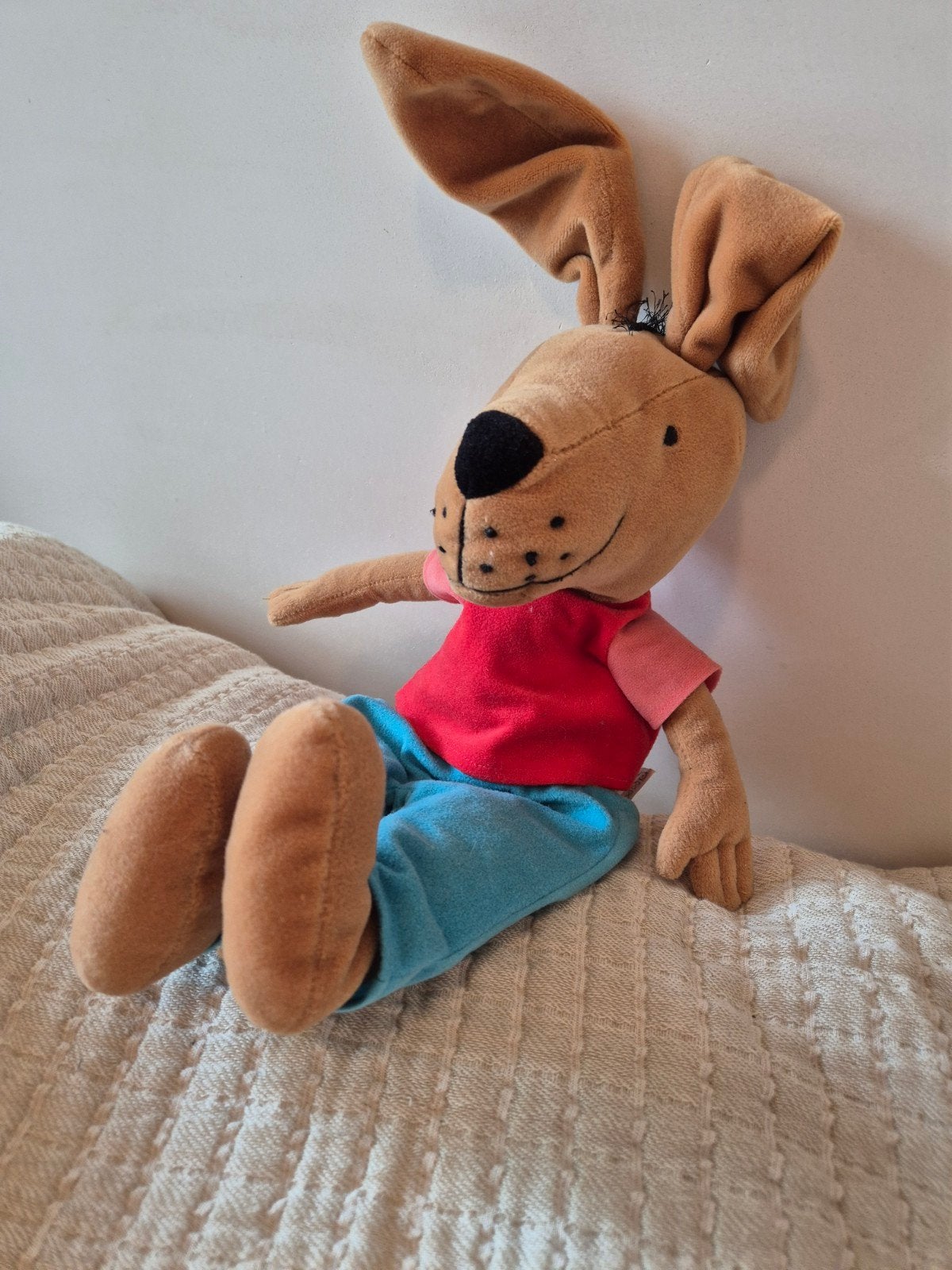 Knuffel Haas van Max Velthuijs, Overige typen, Ophalen of Verzenden, Zo goed als nieuw, Middelgroot (20 tot 80 cm)