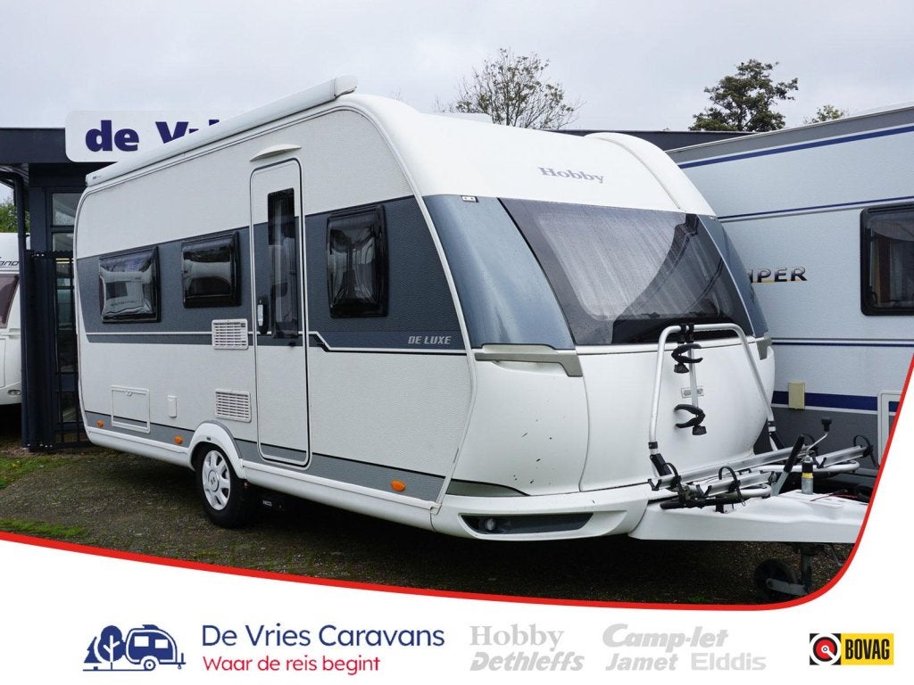 Hobby De Luxe 460 UL Mover,Voortent,Fietsenrek, Caravans en Kamperen, Fietsenrek, Rondzit, Hobby, Bedrijf
