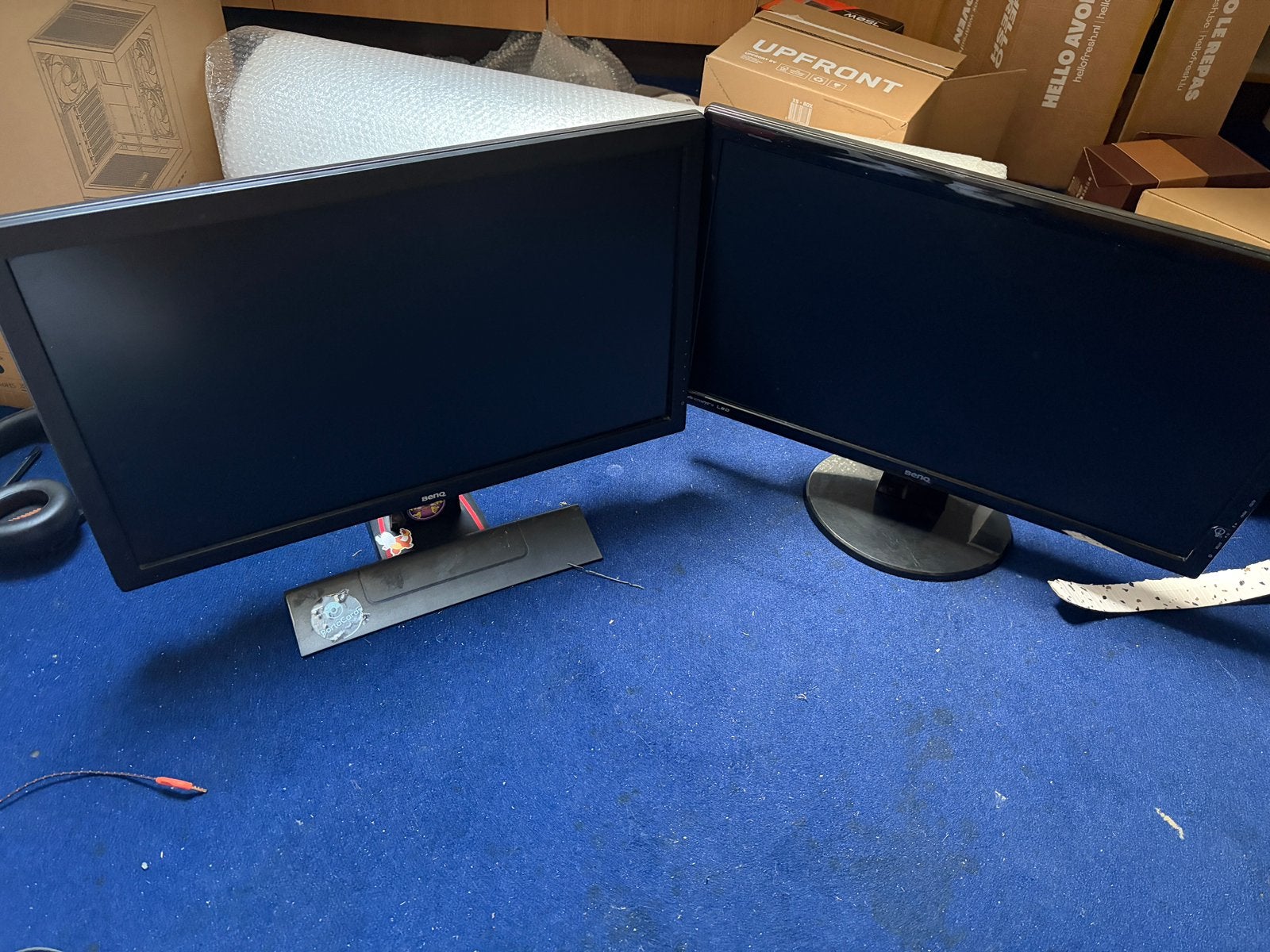 2x Benq monitor 24 inch, Ophalen of Verzenden, Zo goed als nieuw, Full HD, 60 Hz of minder