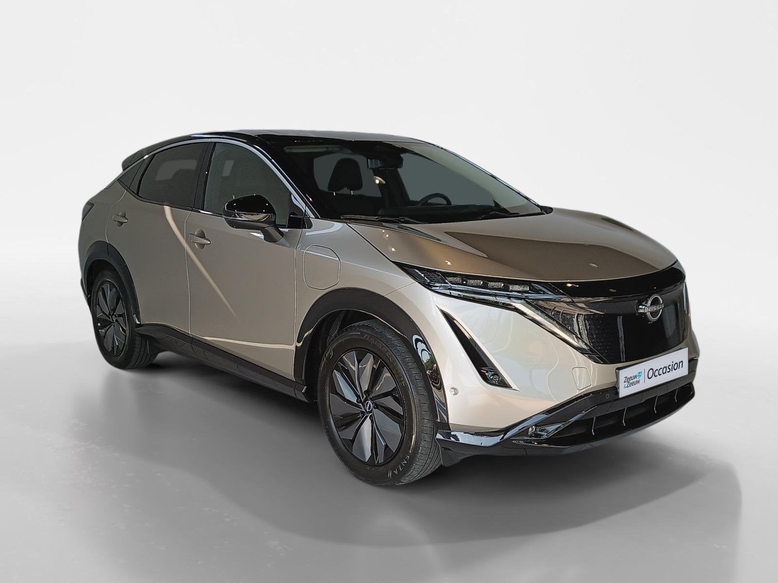 Nissan Ariya Evolve 66 kWh | 22KW Lader| Afneembare trekhaak, Auto's, Lichtsensor, Gebruikt, SUV of Terreinwagen, Zilver of Grijs