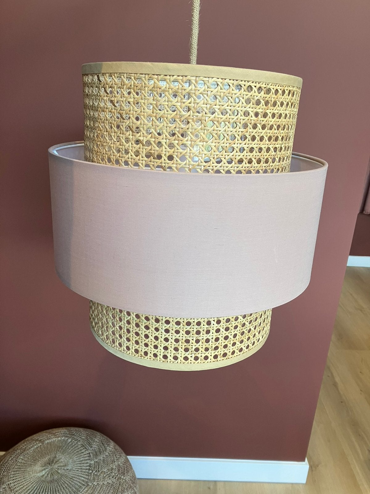 Hanglamp, Huis en Inrichting, Lampen | Lampenkappen, Ophalen, Zo goed als nieuw, Wit, Rond