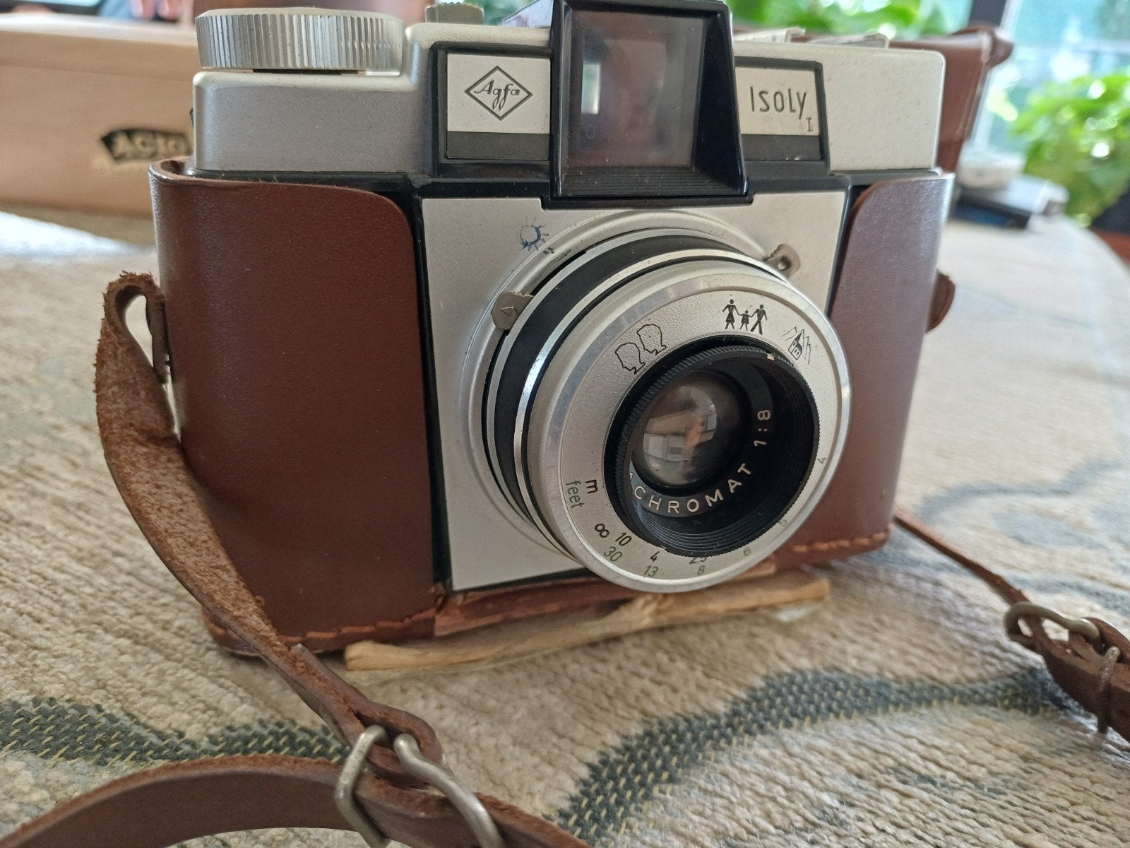 Agfa Isoly 1 fototoestel met tasje, Ophalen of Verzenden, Gebruikt, Compact, Overige Merken