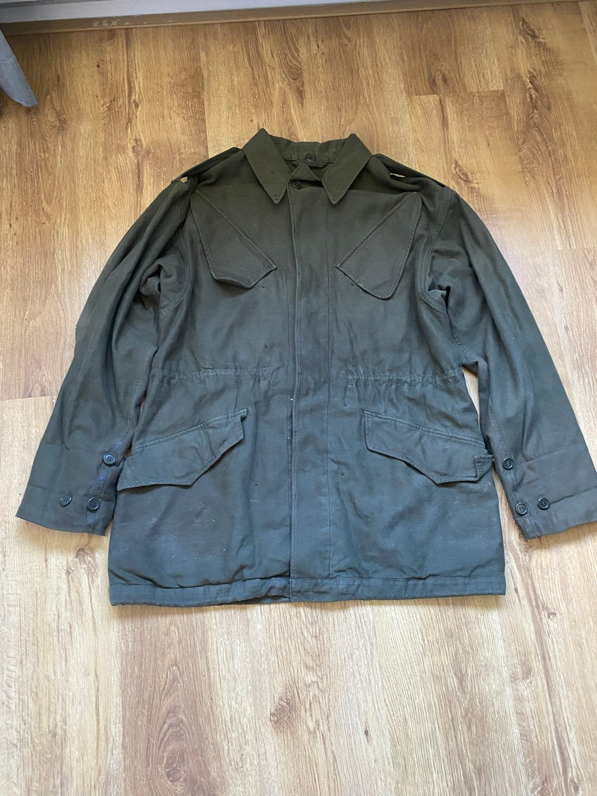 Vintage KL Seyntex Militair Jack - Maat 88x92 (M), Ophalen of Verzenden