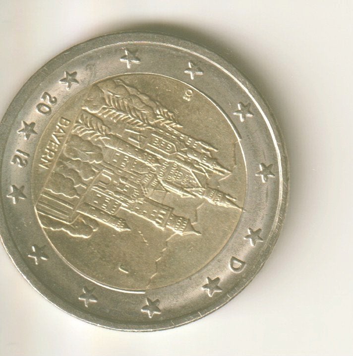 2 euro 2012 j duitsland Bayern, Verzenden, Duitsland, 2 euro