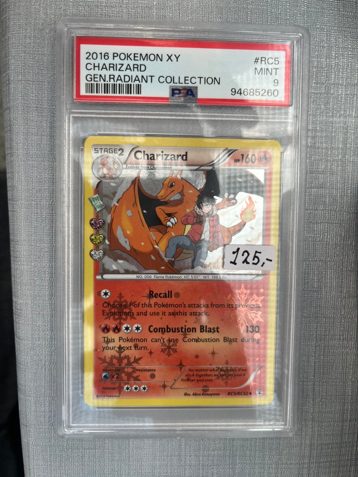 Charizard 2016 XY RC5 PSA9, Ophalen of Verzenden, Zo goed als nieuw