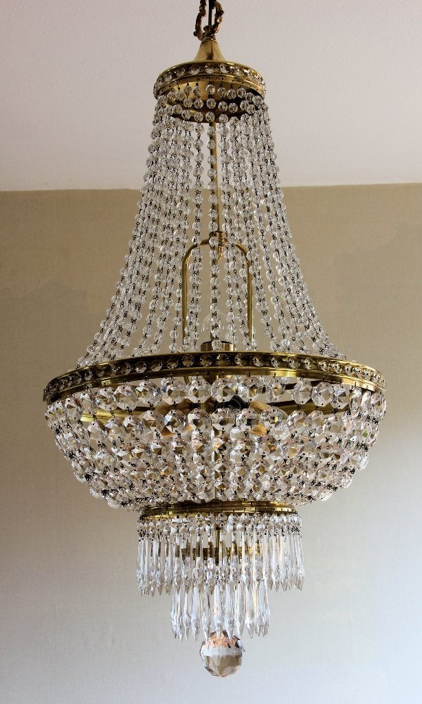 Grote empire zakkroonluchter met 4 lichtpunten, Ophalen