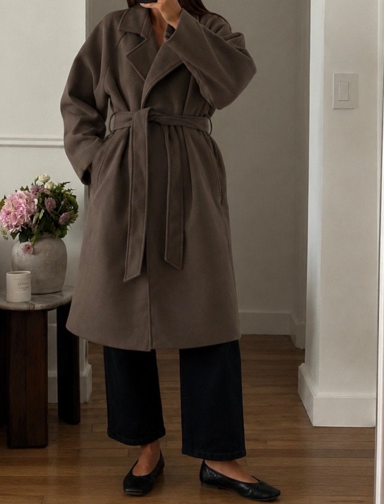 Nieuw!! NA-KD Bruine Oversized Trenchcoat Maat 38/M, Verzenden, Nieuw, Maat 38/40 (M), Bruin