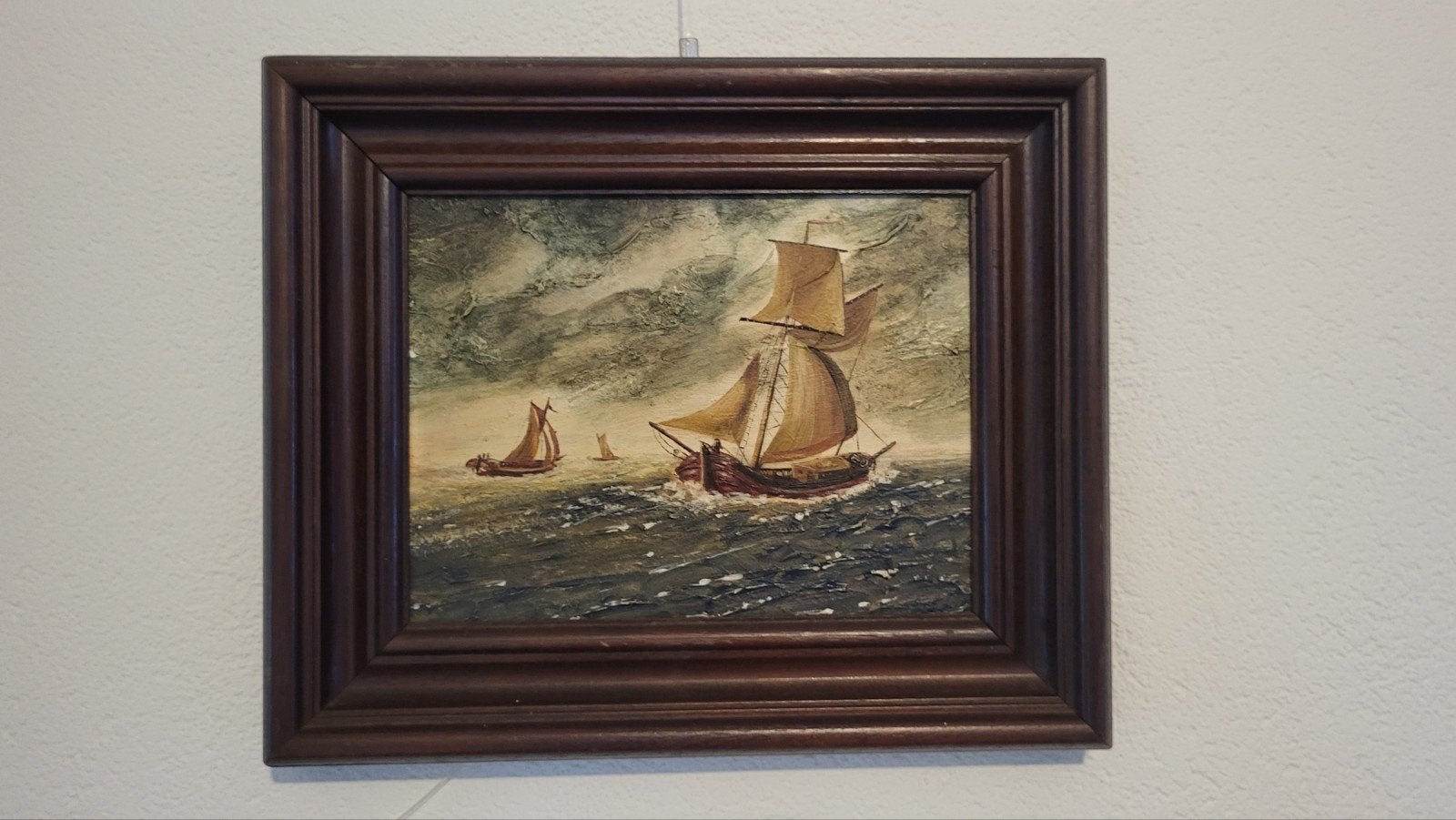 Schilderij: Zeilboten op de Zuiderzee, Maritiem / water, Doek, Realistisch, Ophalen of Verzenden