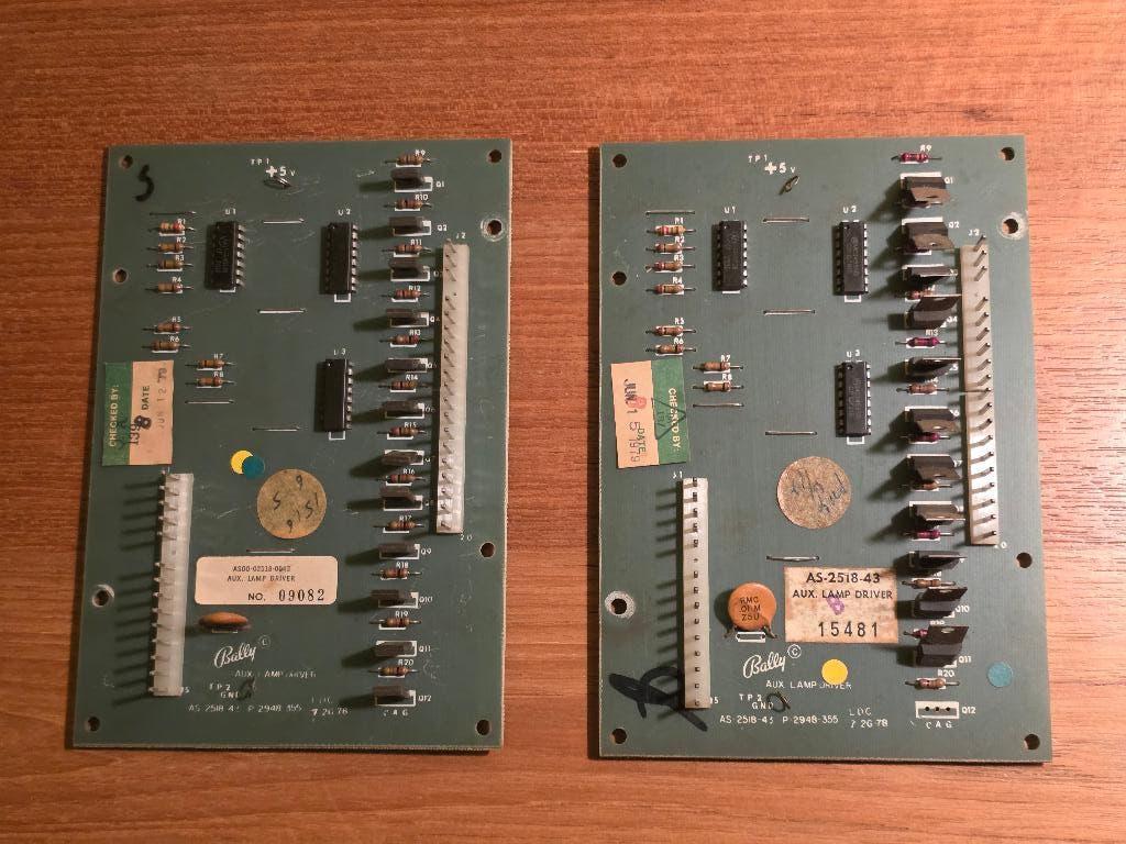 Bally Auxiliary Lamp Driver AS-2518-43 voor onderdelen, Verzamelen, Automaten | Flipperkasten, Gebruikt, Elektronisch, Bally, Onderdeel of Defecte kast
