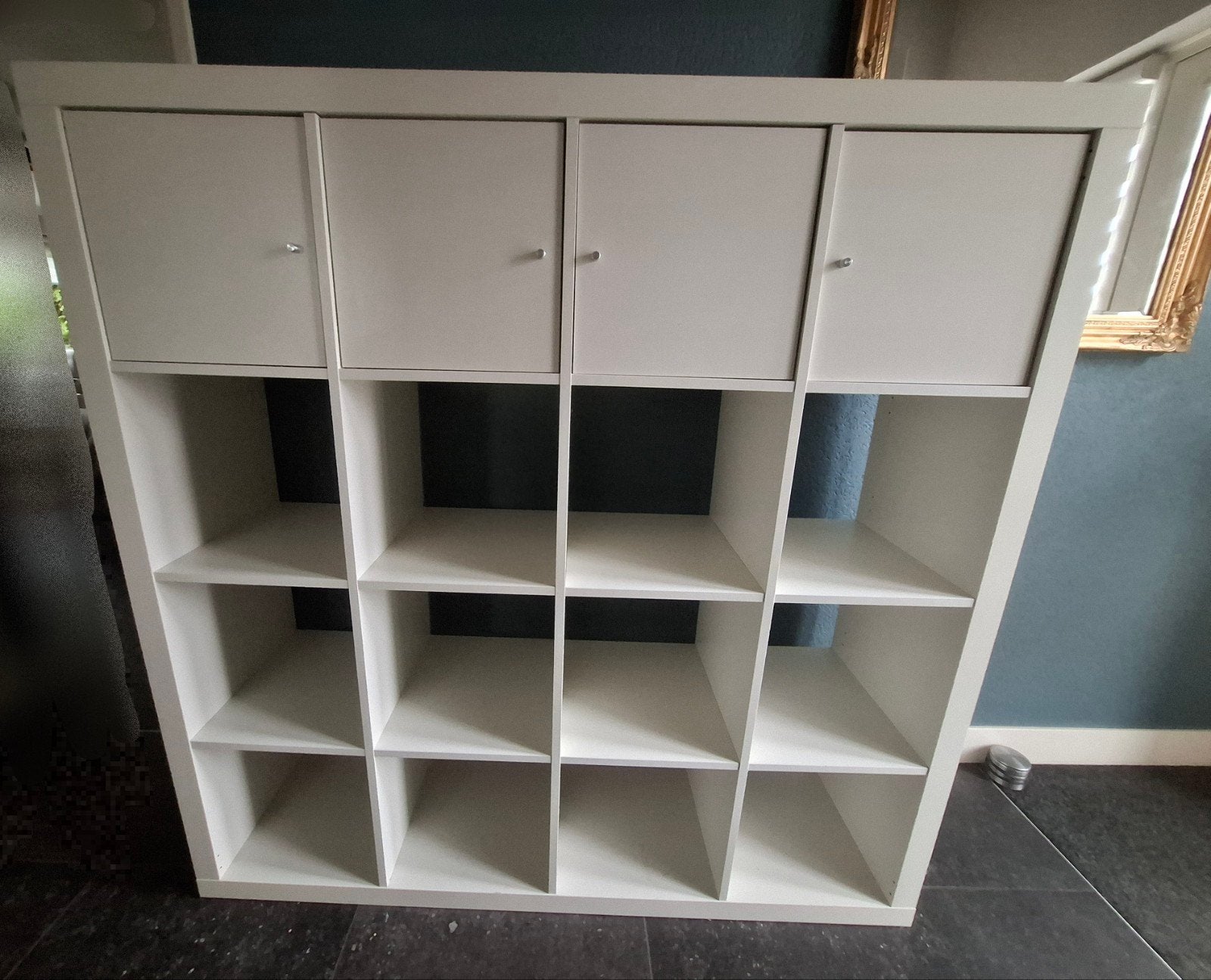 IKEA Kallax/Expedit kast wit met 4 deurtjes, Ophalen, Gebruikt