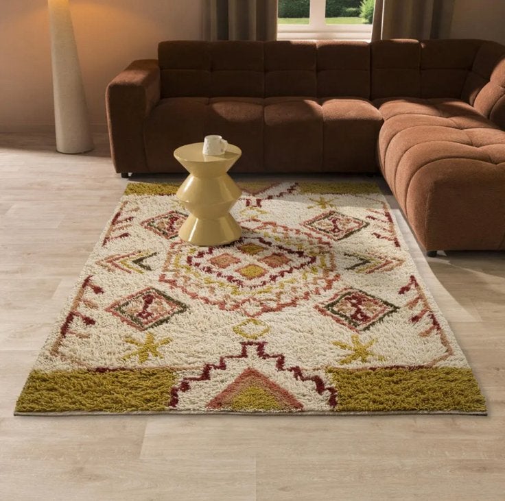 Wollen bohemian kleed 160x230 cm, Huis en Inrichting, Stoffering | Tapijten en Kleden, Ophalen, 150 tot 200 cm, 200 cm of meer