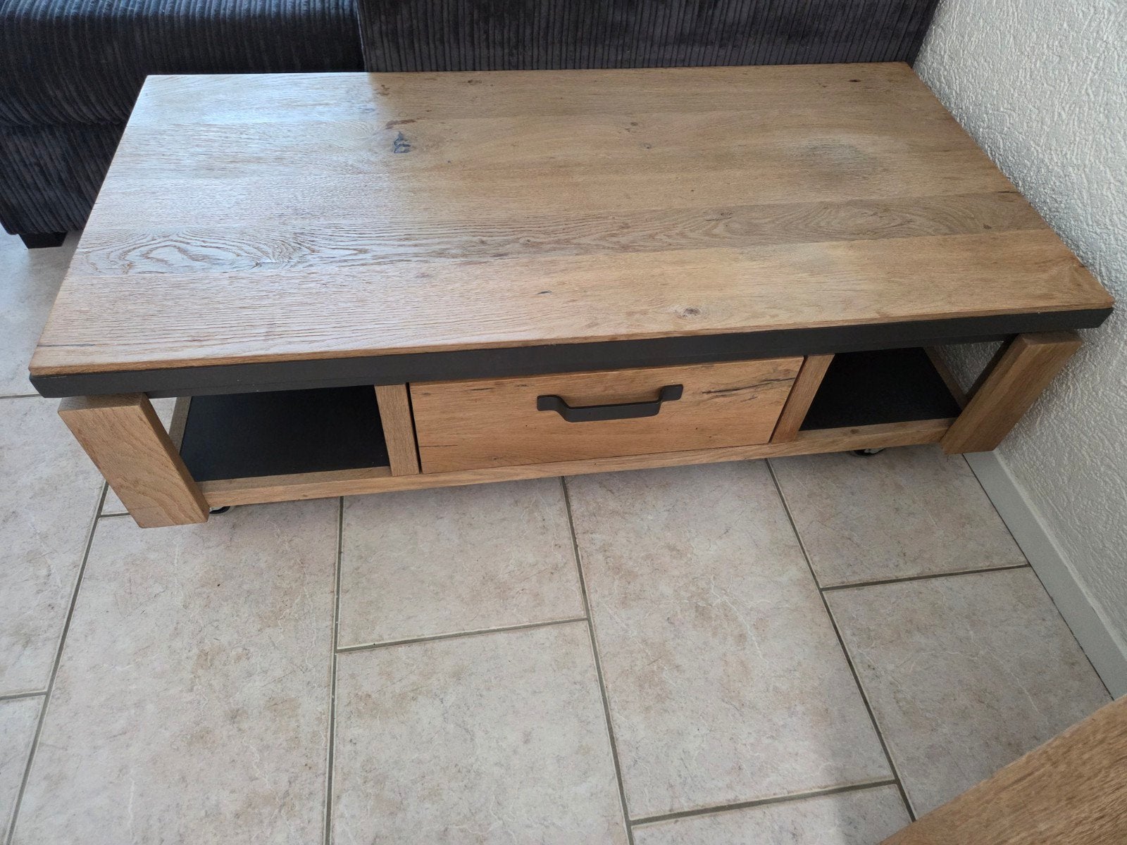 Henders en hazel farmland salontafel, Ophalen, Gebruikt, 100 tot 150 cm, 50 tot 100 cm