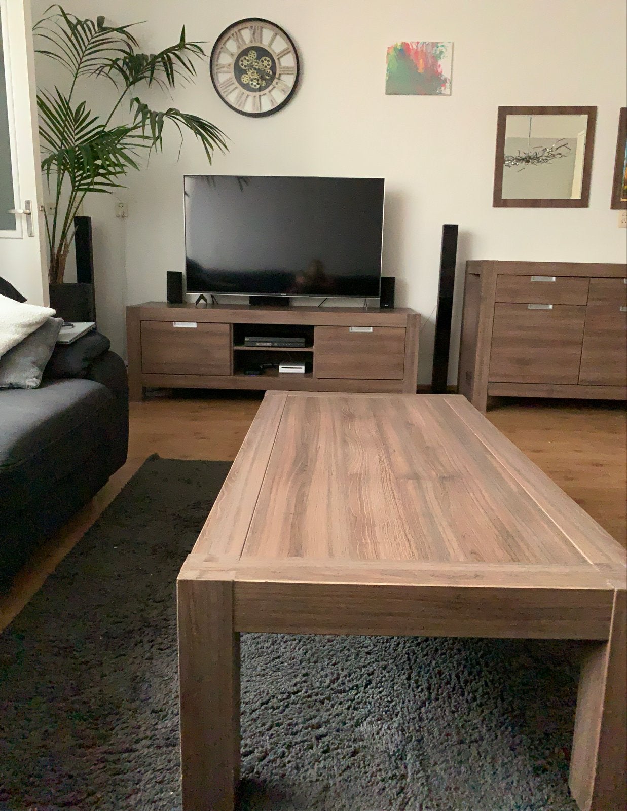 Complete Woonkamerset: Eettafel, Salontafel, TV-meubel en Dr, Gebruikt, 150 tot 200 cm, 200 cm of meer, Ophalen of Verzenden