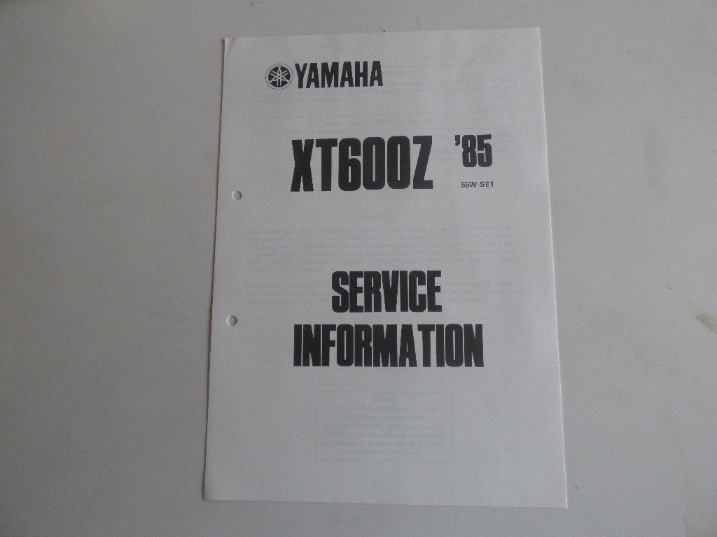 YAMAHA XT600Z TECHNISCHE GEGEVENS, Ophalen of Verzenden, Yamaha