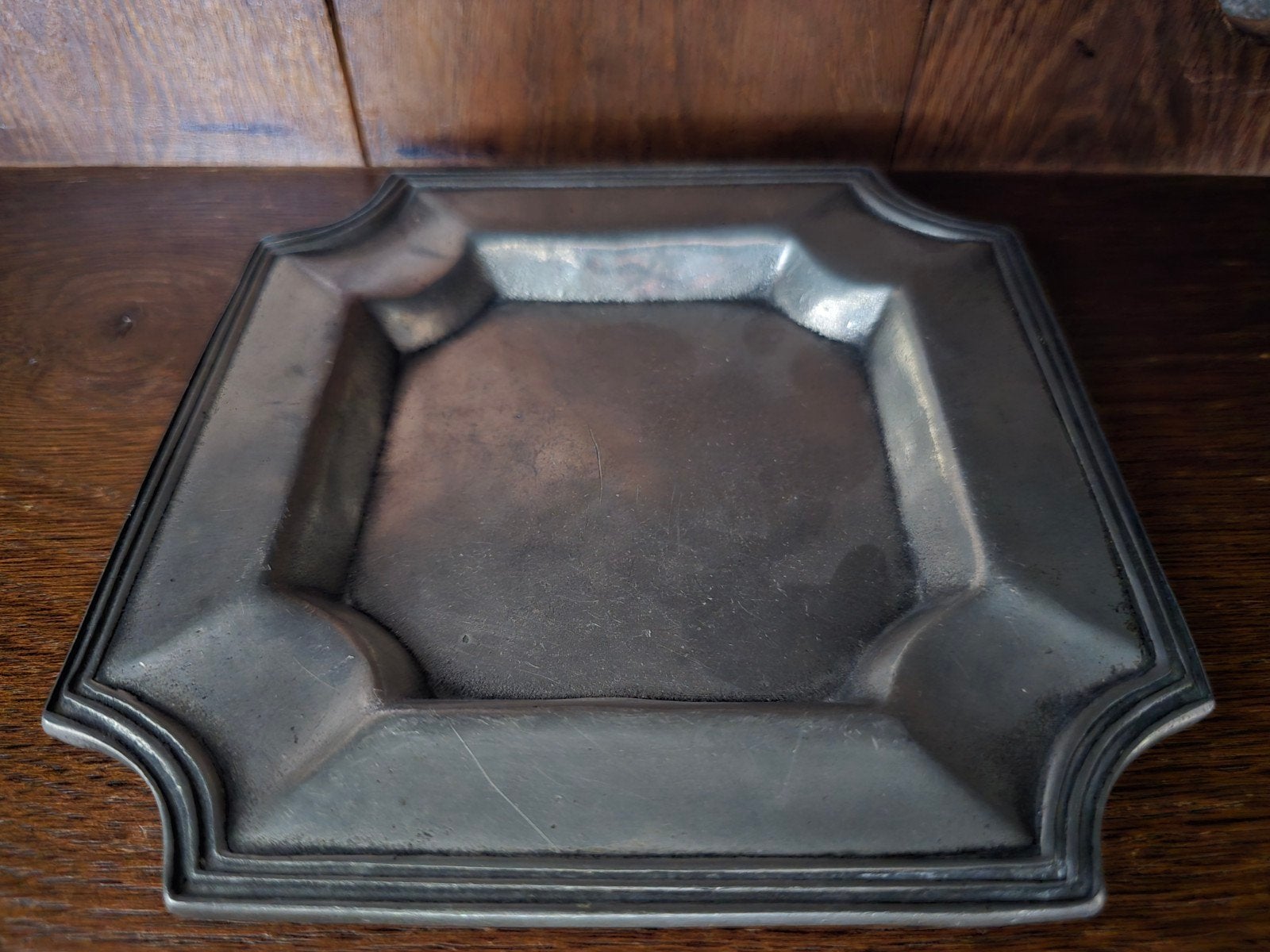 Tinnen Schaaltje / Asbak - 't Oude Ambacht (Loodvrij), Antiek en Kunst, Ophalen of Verzenden