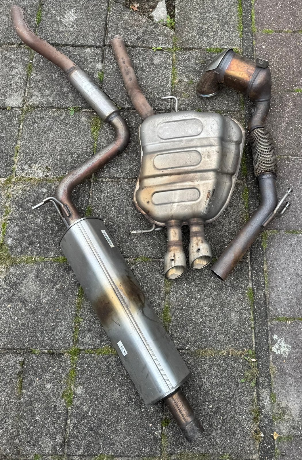 Seat Leon 5F 1.8 TSI Originele Uitlaat Compleet 2017, Auto-onderdelen, Uitlaatsystemen, Ophalen, Gebruikt, Seat