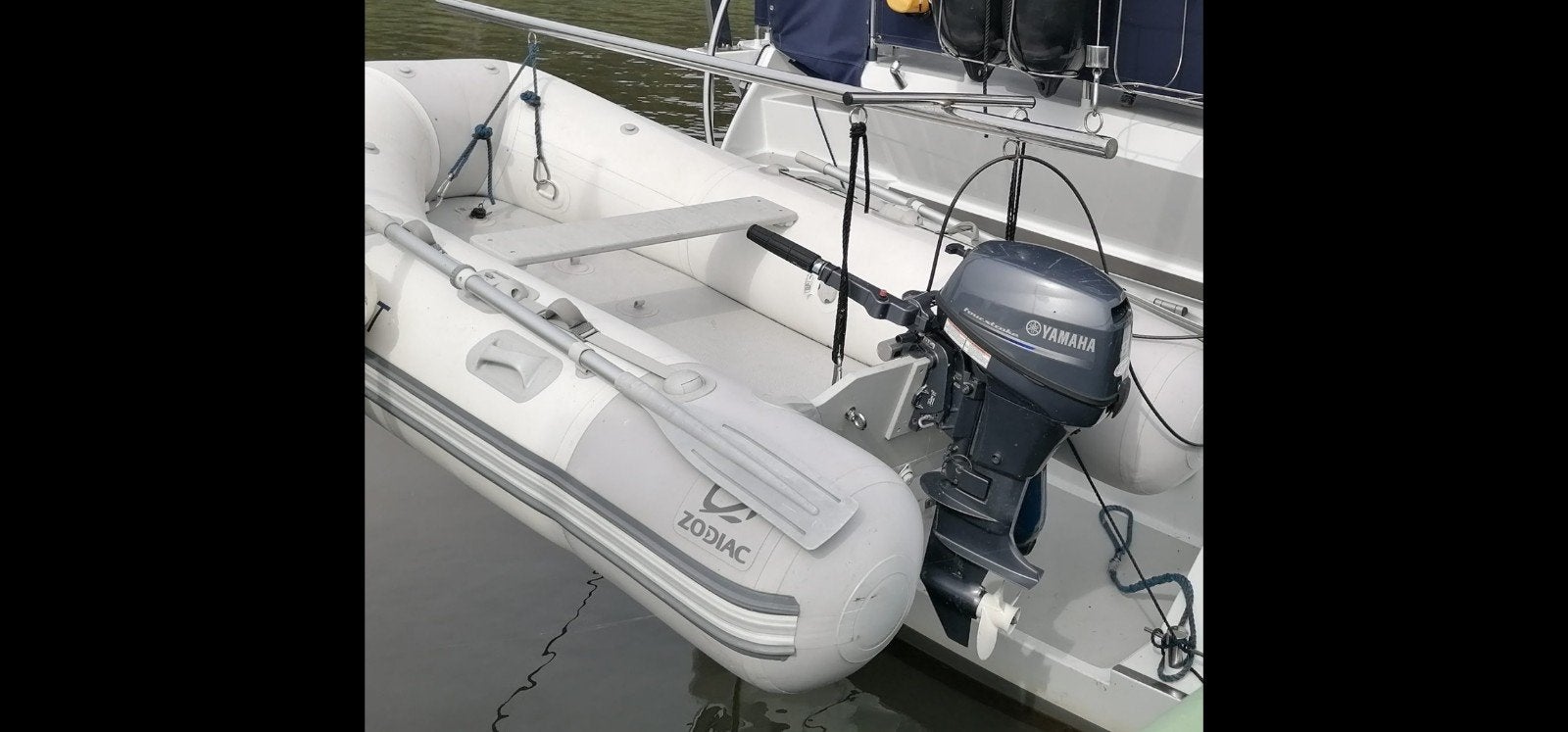Zodiac Rubberboot 280cm met Yamaha 8 pk buitenboordmotor, Watersport en Boten, Rubberboten, Ophalen, 8 pk, Airdeck, Gebruikt
