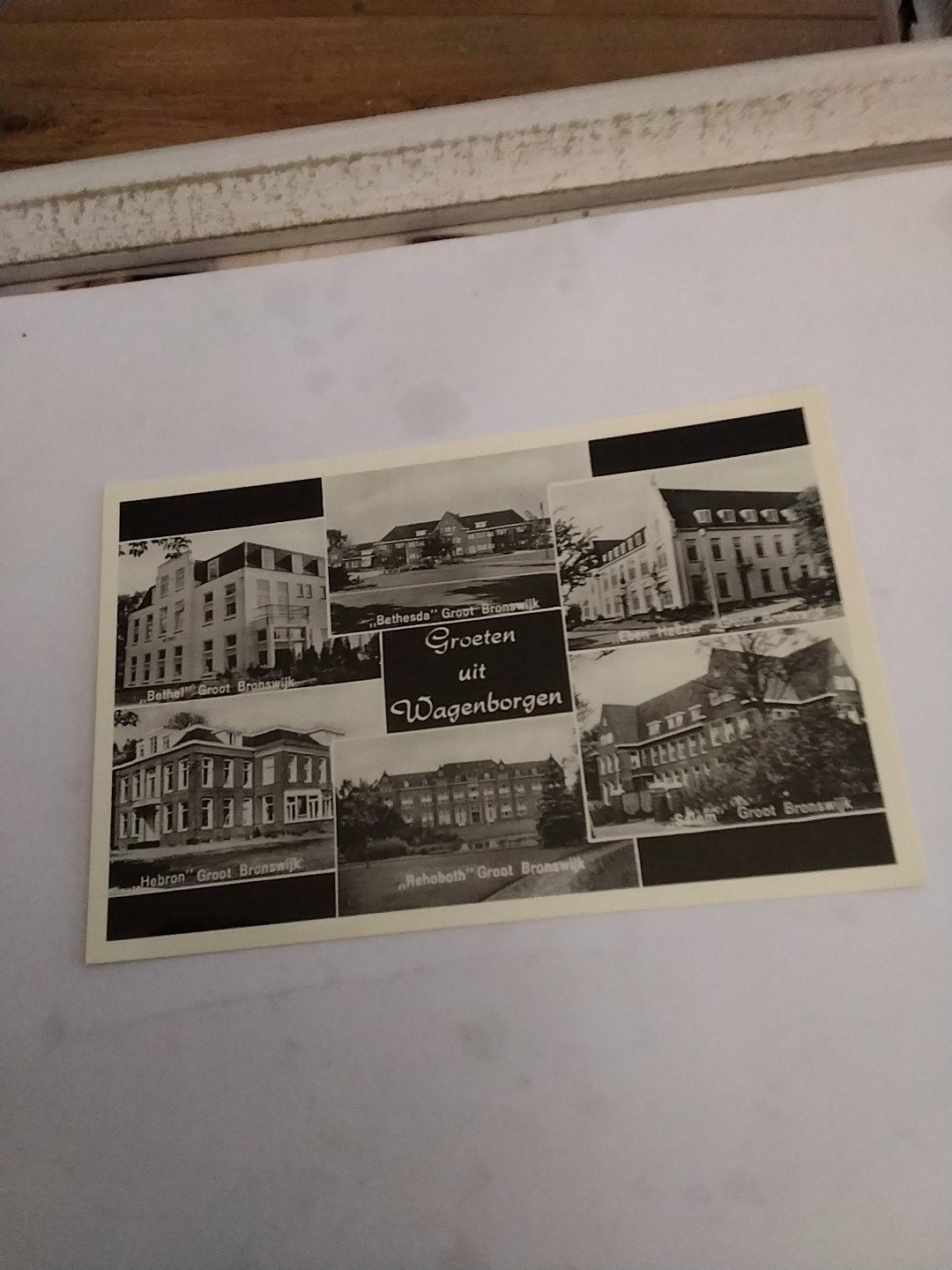 Oude ansichtkaart Groeten uit Wagenborgen - Groot Bronswijk, Verzamelen, Ophalen of Verzenden