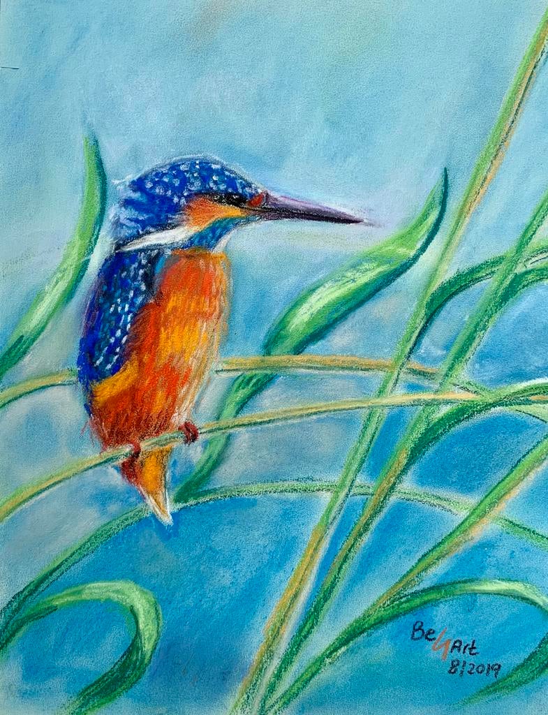 Schilderij IJsvogel, nieuw, Ophalen of Verzenden
