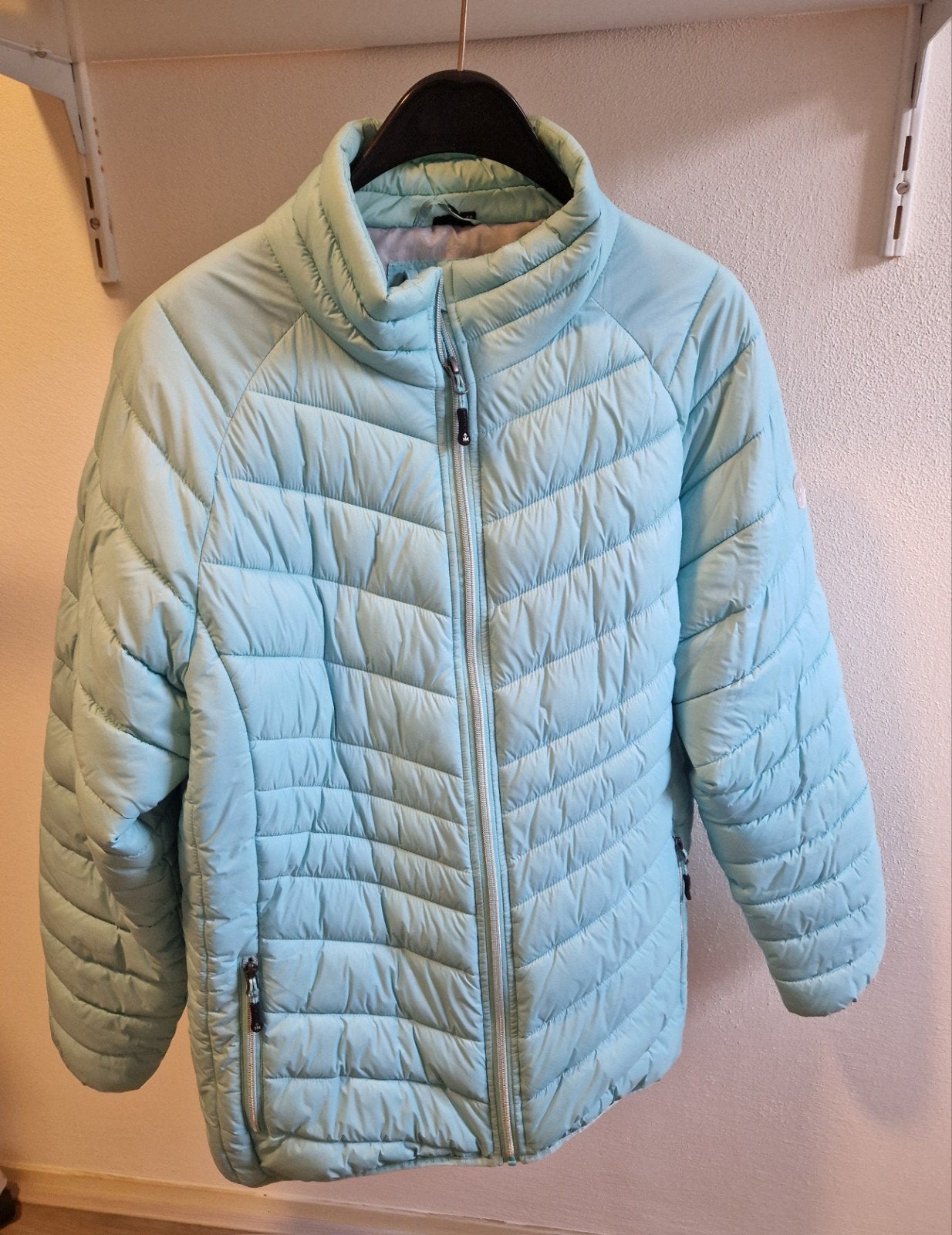Kjelvik turquoise/lichtblauw gewatteerde jas, maat XXL, Kleding | Dames, Overige kleuren, Maat 46/48 (XL) of groter, Ophalen of Verzenden