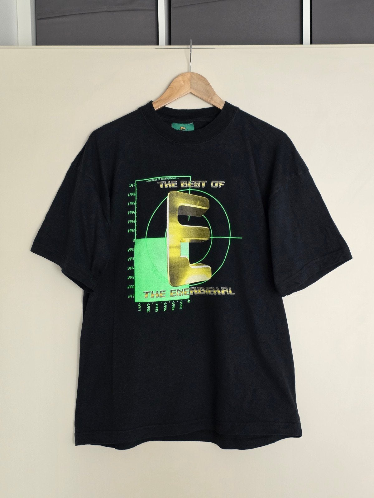 Energiehal T-shirt XL nieuw uit 1997 Thunderdome gabber, Thunderdome, Zwart, Maat 56/58 (XL), Ophalen of Verzenden