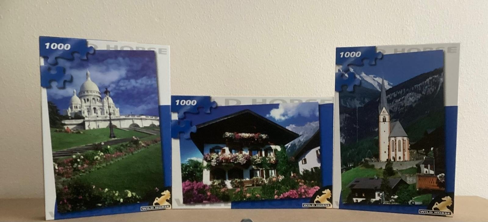 3 puzzels (Wild Horse) 1000 stukjes, Ophalen of Verzenden, 500 t/m 1500 stukjes, Legpuzzel