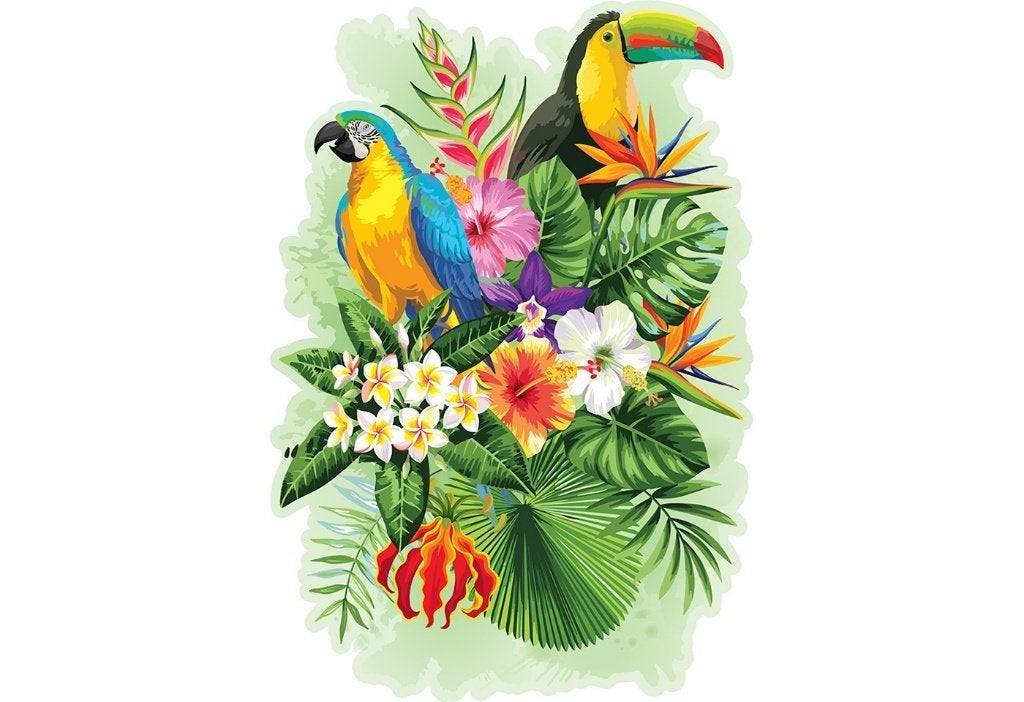 Houten legpuzzel tropical birds met gratis puzzel!, Hobby en Vrije tijd, Denksport en Puzzels, Ophalen of Verzenden, Minder dan 500 stukjes