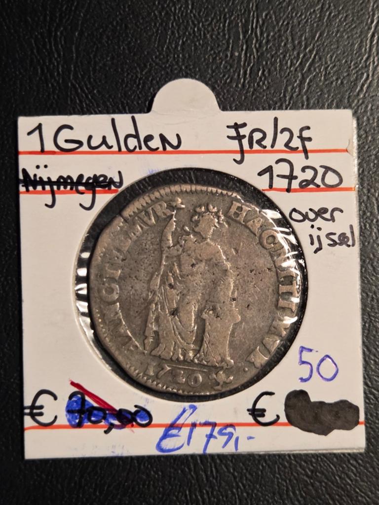Zilveren 1 Gulden Nijmegen 1720 - Overijssel, 1 gulden, Vóór koninkrijk, Zilver, Ophalen of Verzenden